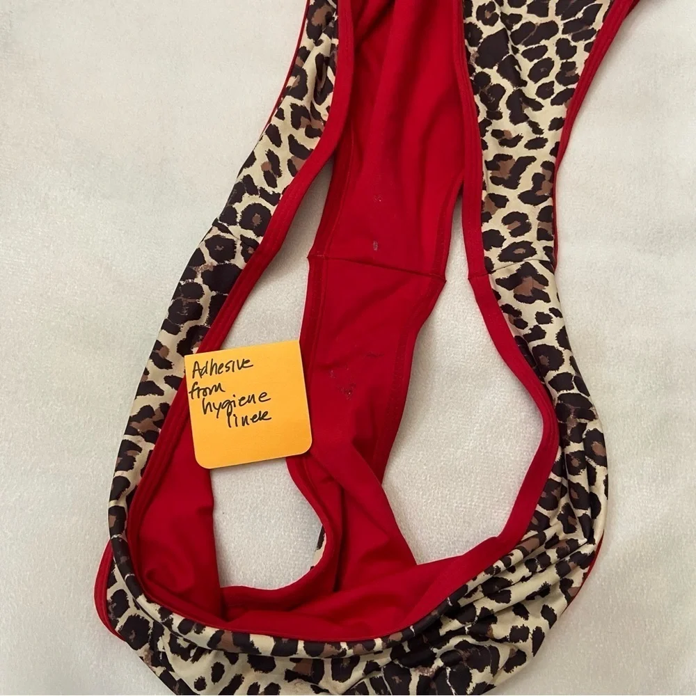 New! Frankie's Bikinis Dove Leopard Print Bikini Bottom 1004